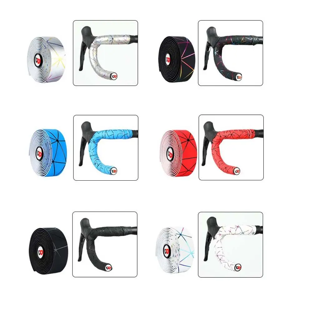 الطريق دراجة حزام الشريط التفاف التخميد إيفا + بولي PU عدم الانزلاق دراجة المقود الشريط دراجة اكسسوارات الدراجة بار الشريط مقود حزام #6