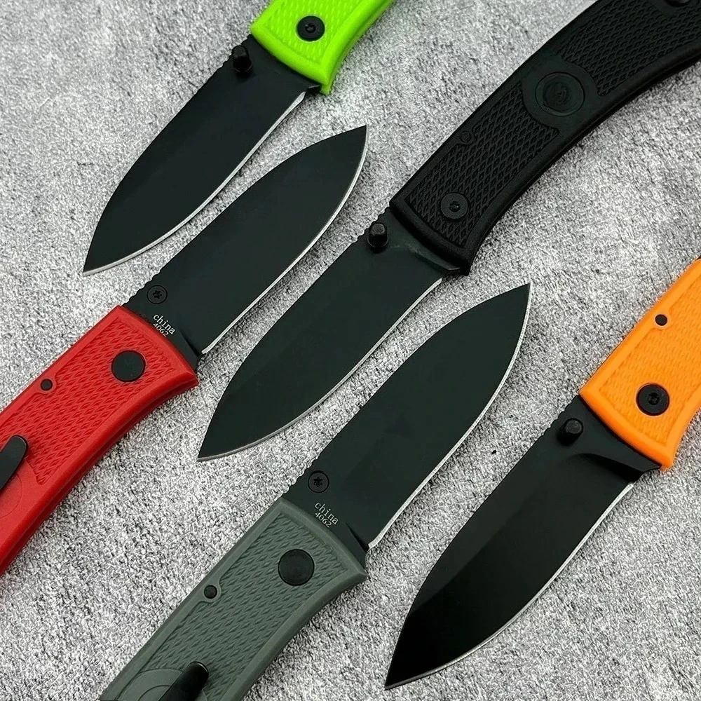 4062 EDC 440C شفرة التخييم في الهواء الطلق الصيد شواء سكينة تكتيكية ألياف النايلون مقبض متعددة الوظائف الصيد القتالية سكين للفرد #4