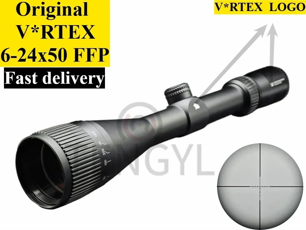 Original V*RTEX 6-24x50AO Optics CROS*FIRE II Second Focal Plane(FFP) Rifle scopes Reticle 30mm Tube Scope  Ar15