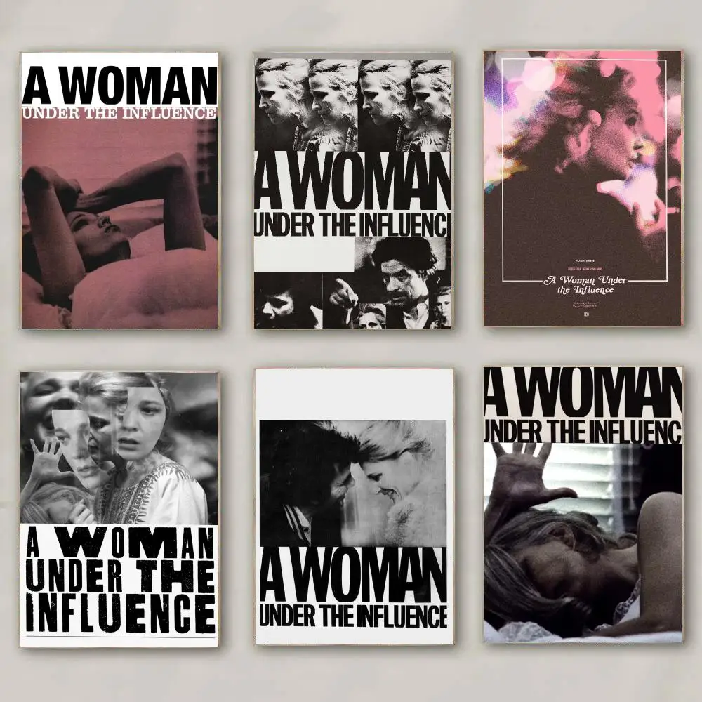 classic movie A-A Woman Under the Influence-E Poster Modern Wall Decal for Living Room Cafe Office Bar and Bedroom