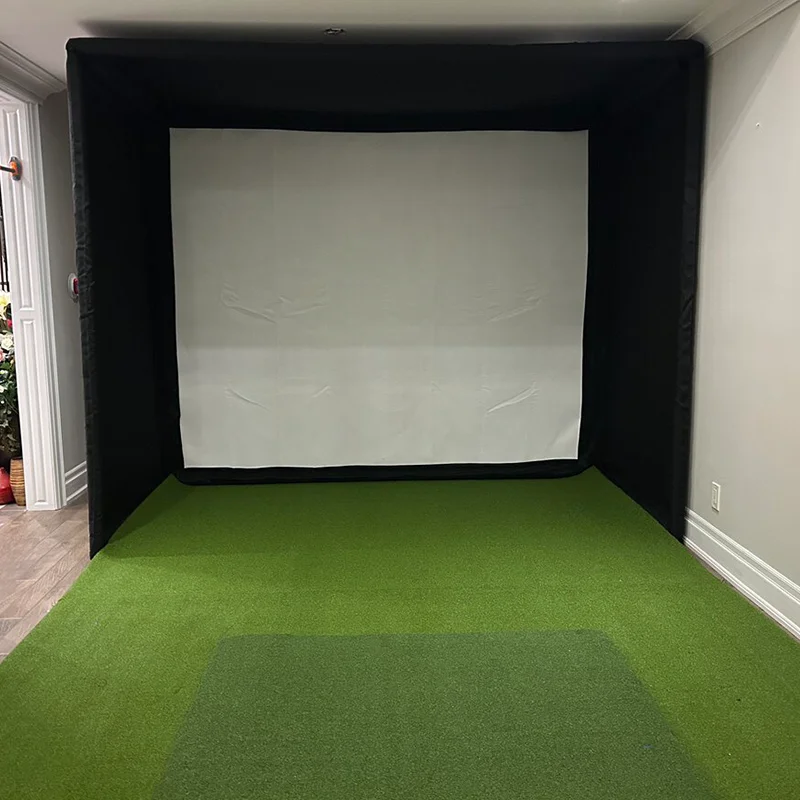 2026 Hot Selling Golf Simulator Enclosure Nets 10 X 8 ft with HD Impact Display Screen for Indoor Outdoor Golf Practicepromote s
