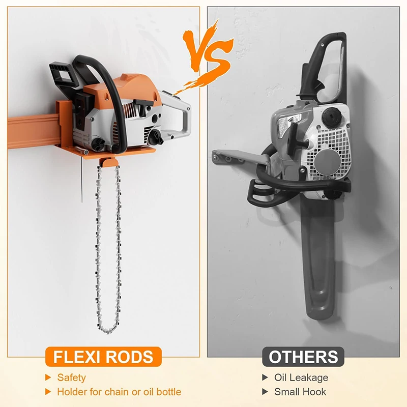 Rastrelliere per seghe a catenaSupporti da parete per seghe a catena per StihlMS250,MS251,MS170,MS171,MS172 Rastrelliere per seghe a catenaRastrelliere per garage