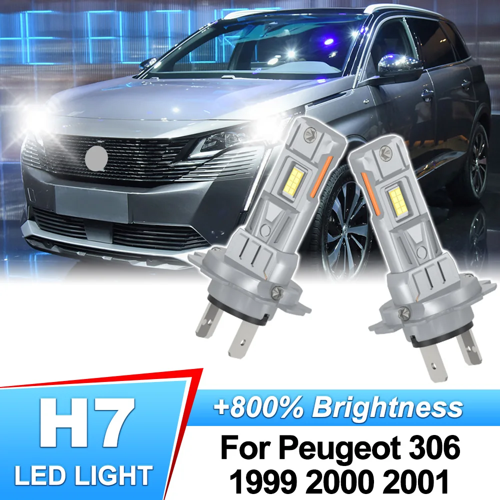 

2PCS Canbus H7 Car Headlight High Power LED Headlight 6000K White LED Headlamp 3570 CSP Chips For Renault Megane 3 2012-2018