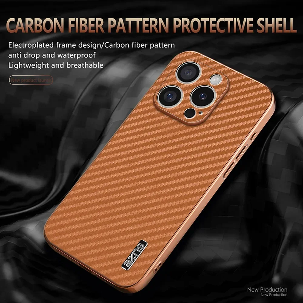 PocoF6 X6 M6 Pro 5G 4G 2024 Luxury Case For Xiaomi Poco X6 Camera Protect Carbon Fiber Back Cover For Poco F5 F6 M6 X 6 Pro Etui