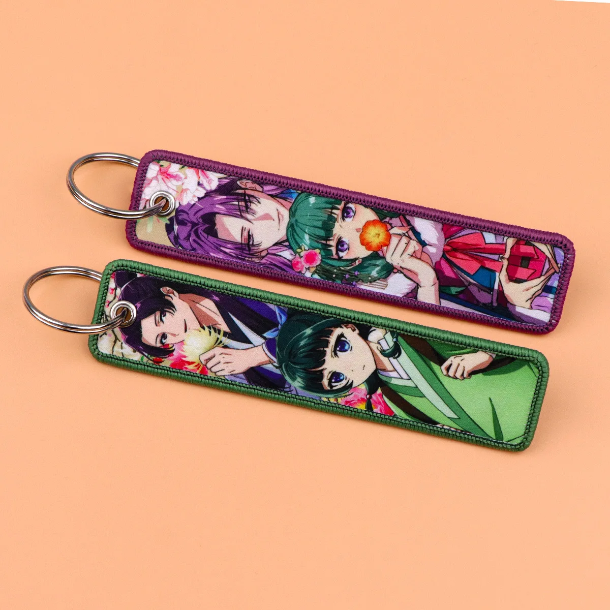 Anime The Apothecary Diaries Embroidery KeyChains Tag Motorcycles Cars Backpack Chaveiro Keychain Keyring Accessories Toy Gift
