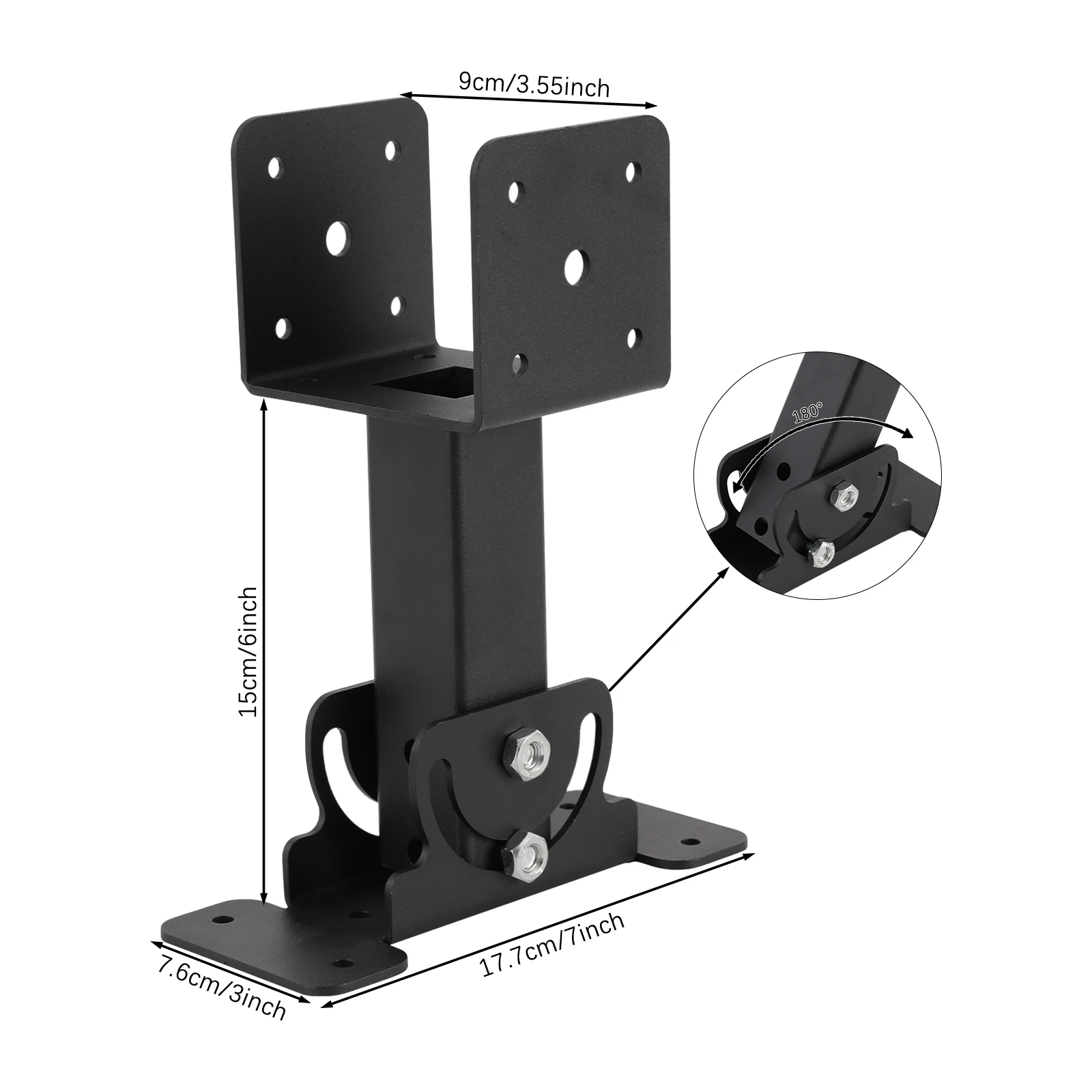 Staffa per trave da tetto in ferro di alta classe 180 ° Staffe per rialzo per tetto regolabili e resistenti