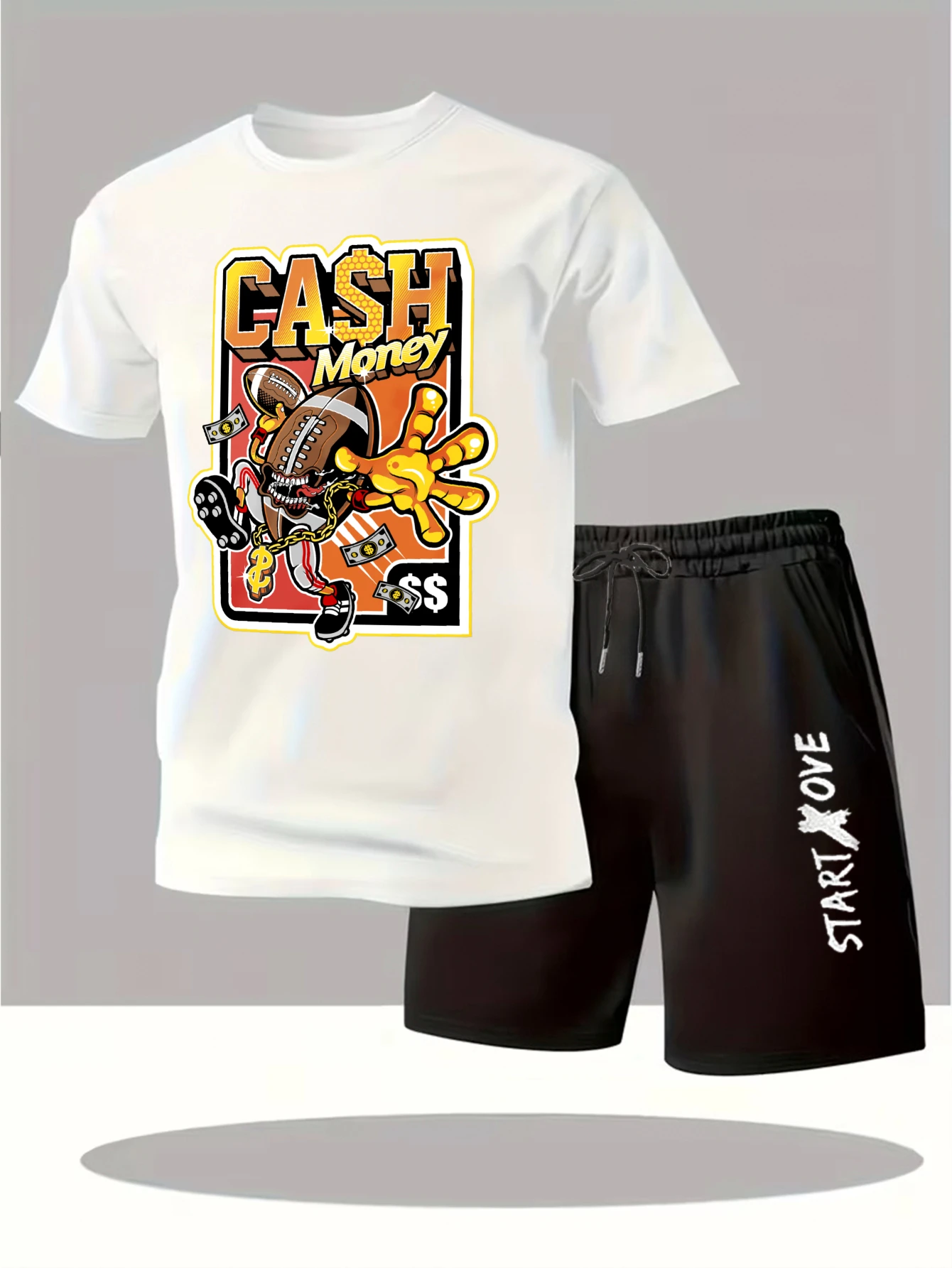 

Мужские комплекты 2025: Новинка! Модные графические спортивные костюмы Y2K с принтом, комплекты для мужчин, мужские костюмы с коротким рукавом