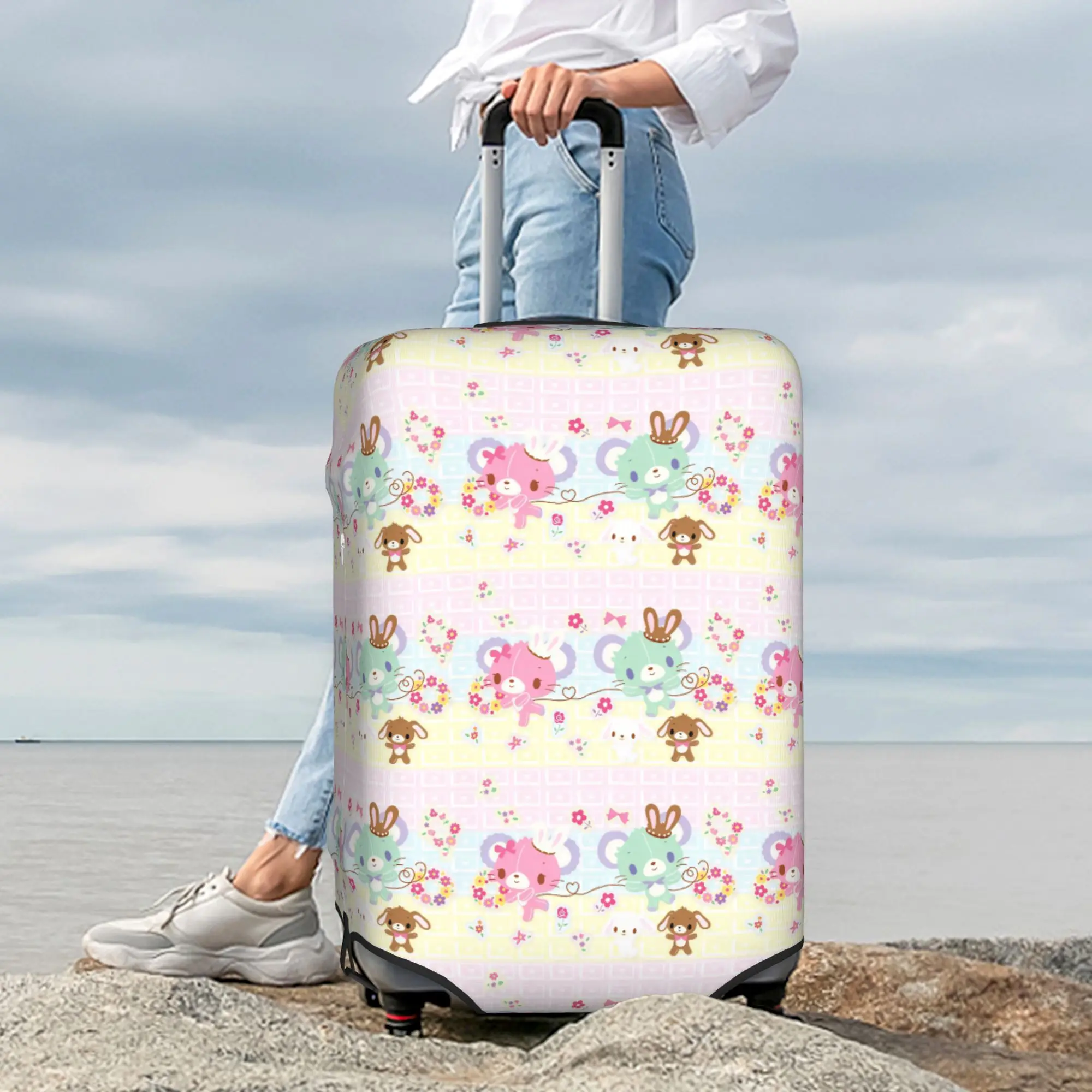 Cartoon Sugarbunnies Japan Anime Luggage Cover Protector Cute  Travel Suitcase Covers for 18-32 Inch