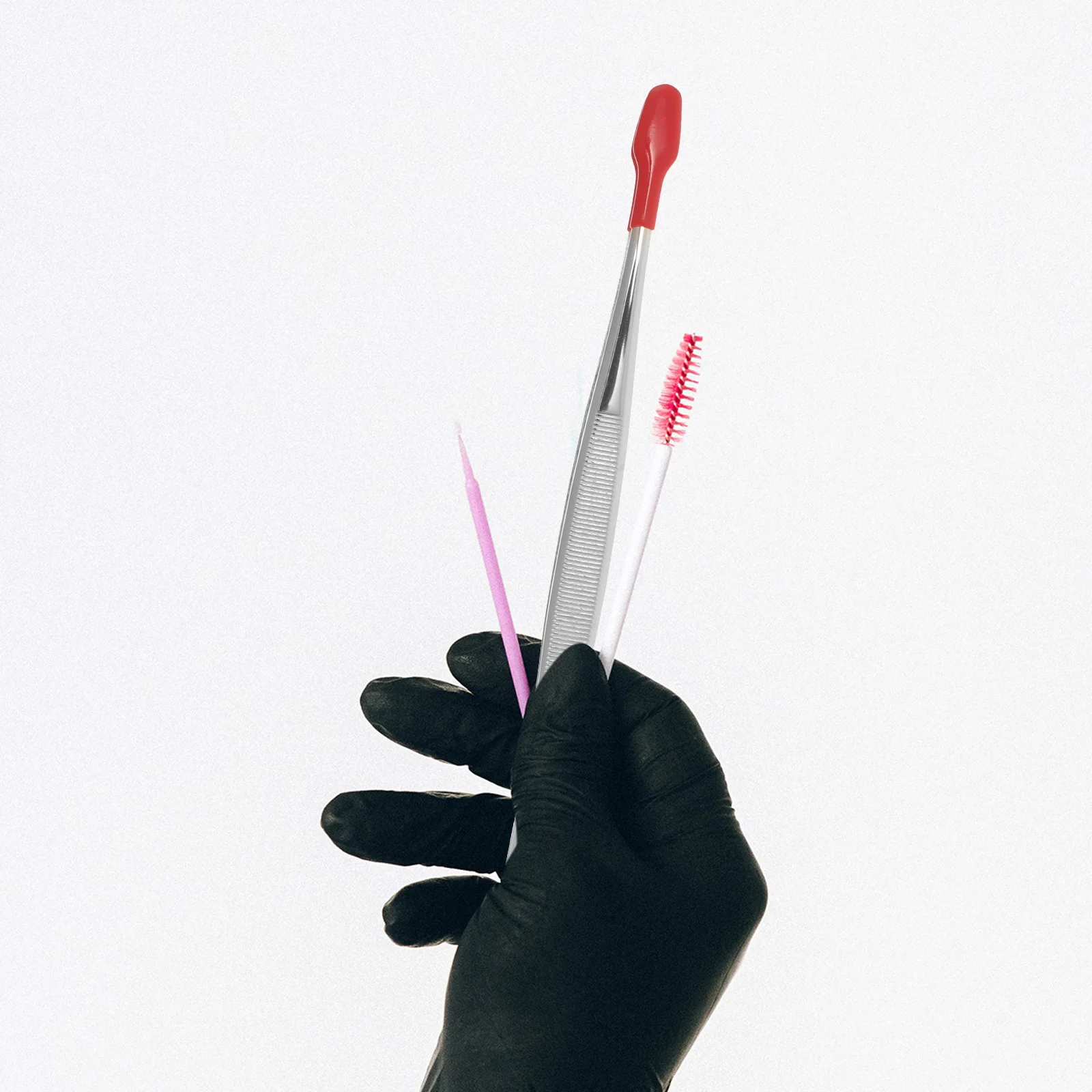 

Flat Tip Rubber Coated Tweezers Stainless Steel for Crafts Lab Use Small Item Handling Lightweight Portable Design