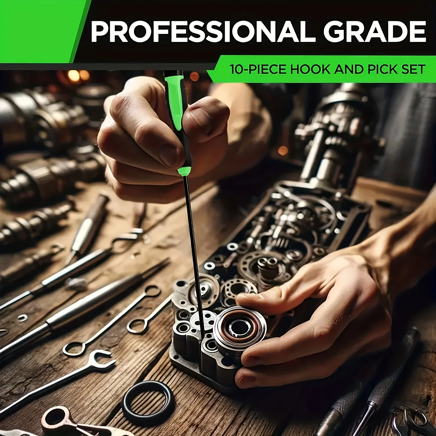 10 قطع من أدوات صيانة السيارات، خطاف ختم الزيت، خطاف إزالة الختم، أدوات إصلاح السيارات، خطاف ختم الزيت