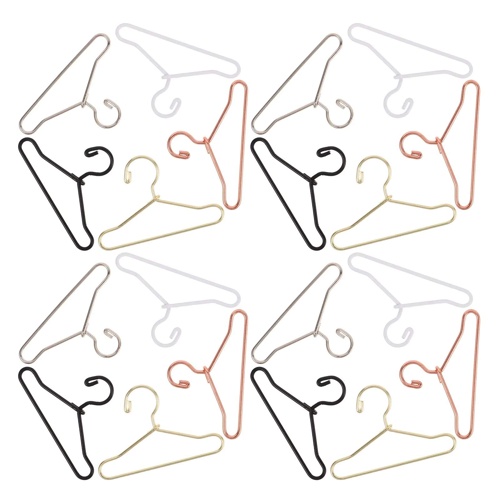

50Pcs Miniature Clothes Hangers for Dollhouse Closet Organizing Wardrobe Mini Hangers for Crafts Decoration Accessories