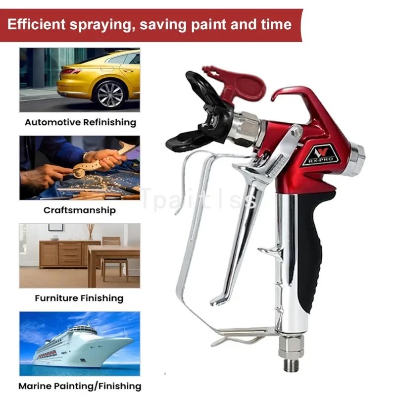Topspray RX-Pro Red Series High Pressure Airless Paint Spray Gun 538020 with 517 Tip and Guard Titan 0538020