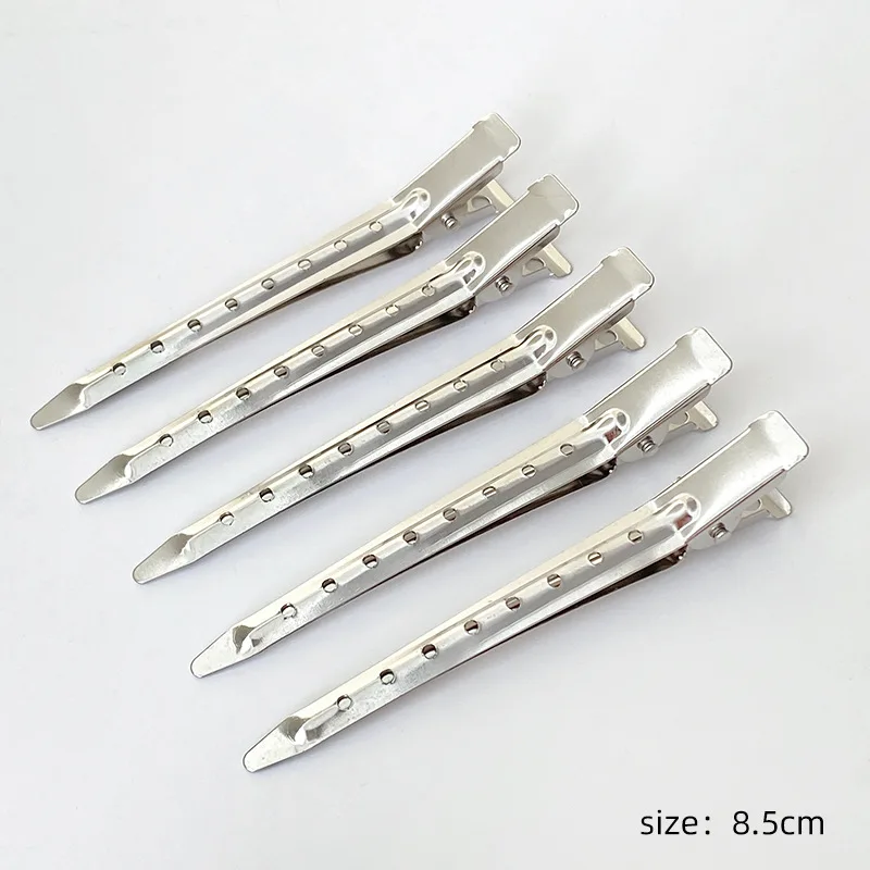 AWAYTR 10pcs Y2K Fashion Metal Hair Clips Hairpins for Girls Duckbill Accessories Barrettes Hairdressing Salon Tip Clip Party