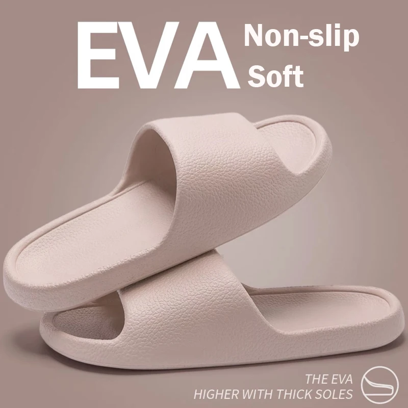 Summer Slippers Women Men Shoes Flat Sandals Eva Home Bathroom Slippers Massage Flip Flops Couples Indoor Slides Shower Shoes