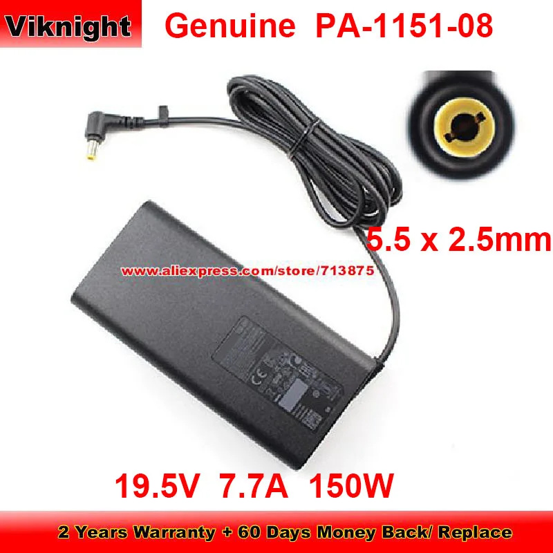 

Genuine Thin PA-1151-08 AC Adapter 19.5V 7.7A 150W Charger for Hasee G7-CU7NA SU10462-18006 with 5.5 x 2.5mm Tip Power Supply