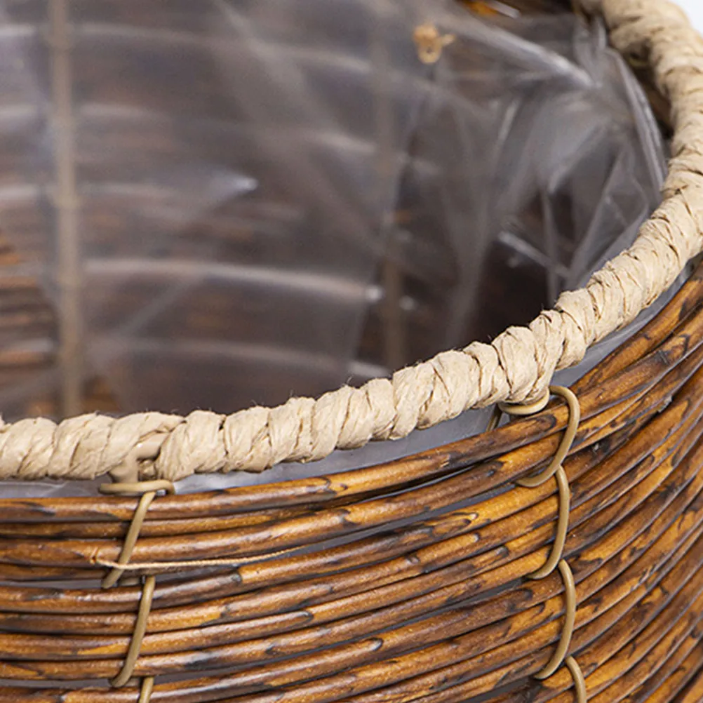 

Rattan Woven Basket Rustic Kitchen Storage Organizer Fruit Bread Snacks Holder Durable Desktop Storage Box Woven Bread Basket