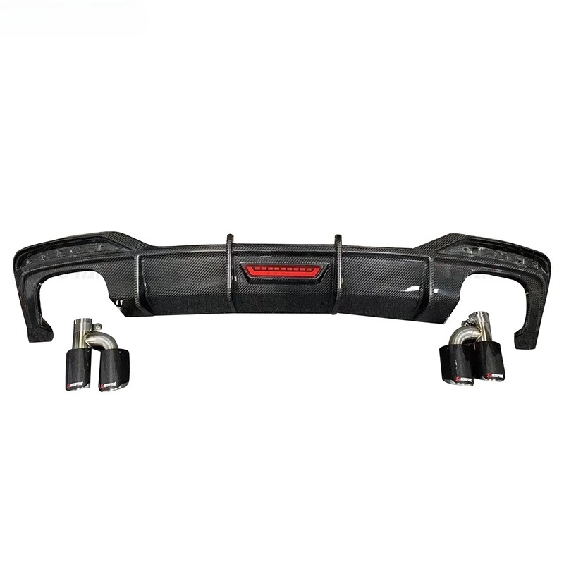 

Suitable for Audi S5 A5 B9 Carbon Fiber Rear Lip Rear Bumper Rear Shovel Auto Parts 20 + with Light