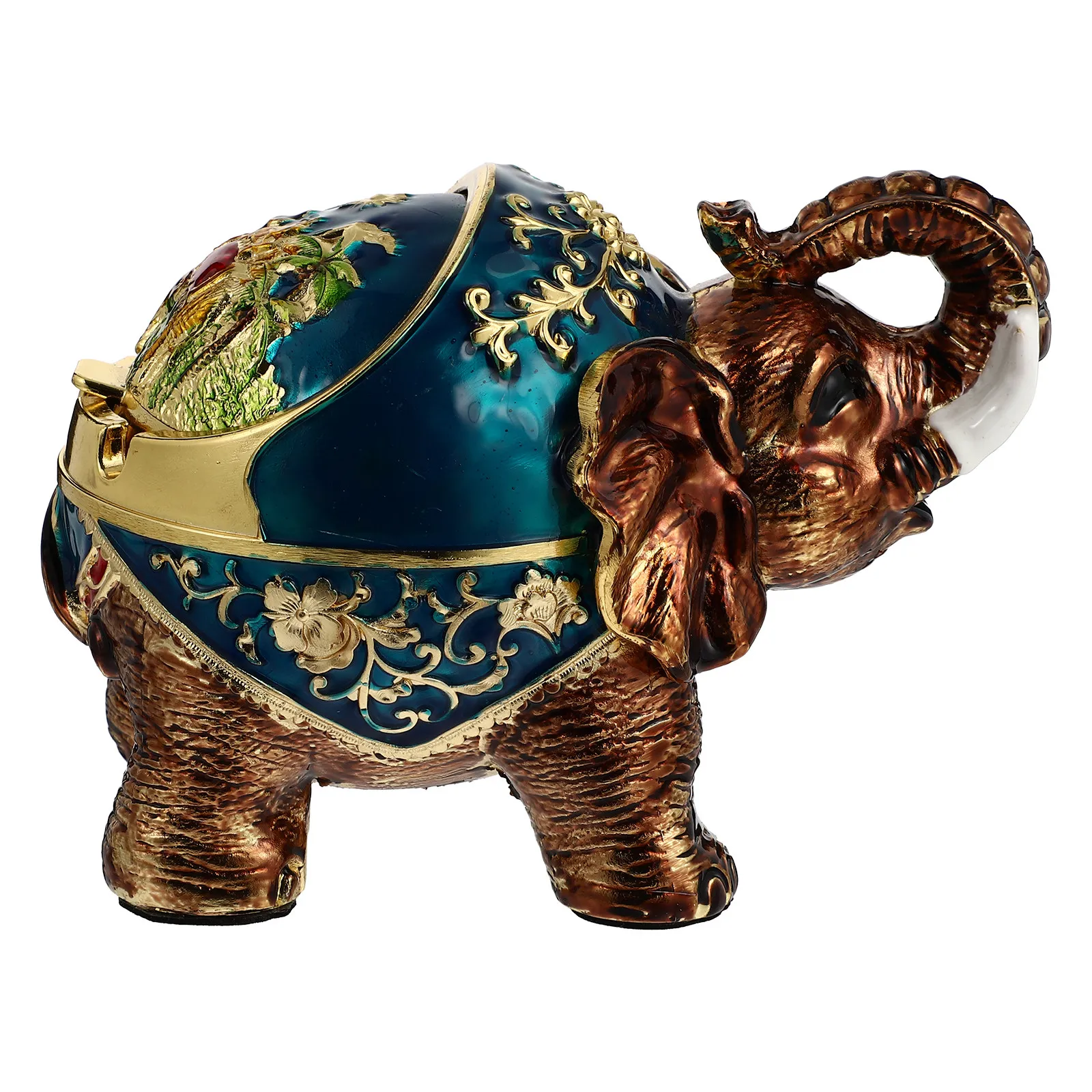 

Elephant Shape Ash Tray Cigarette Holder Butt Container Metal Ashtray Zinc Alloy