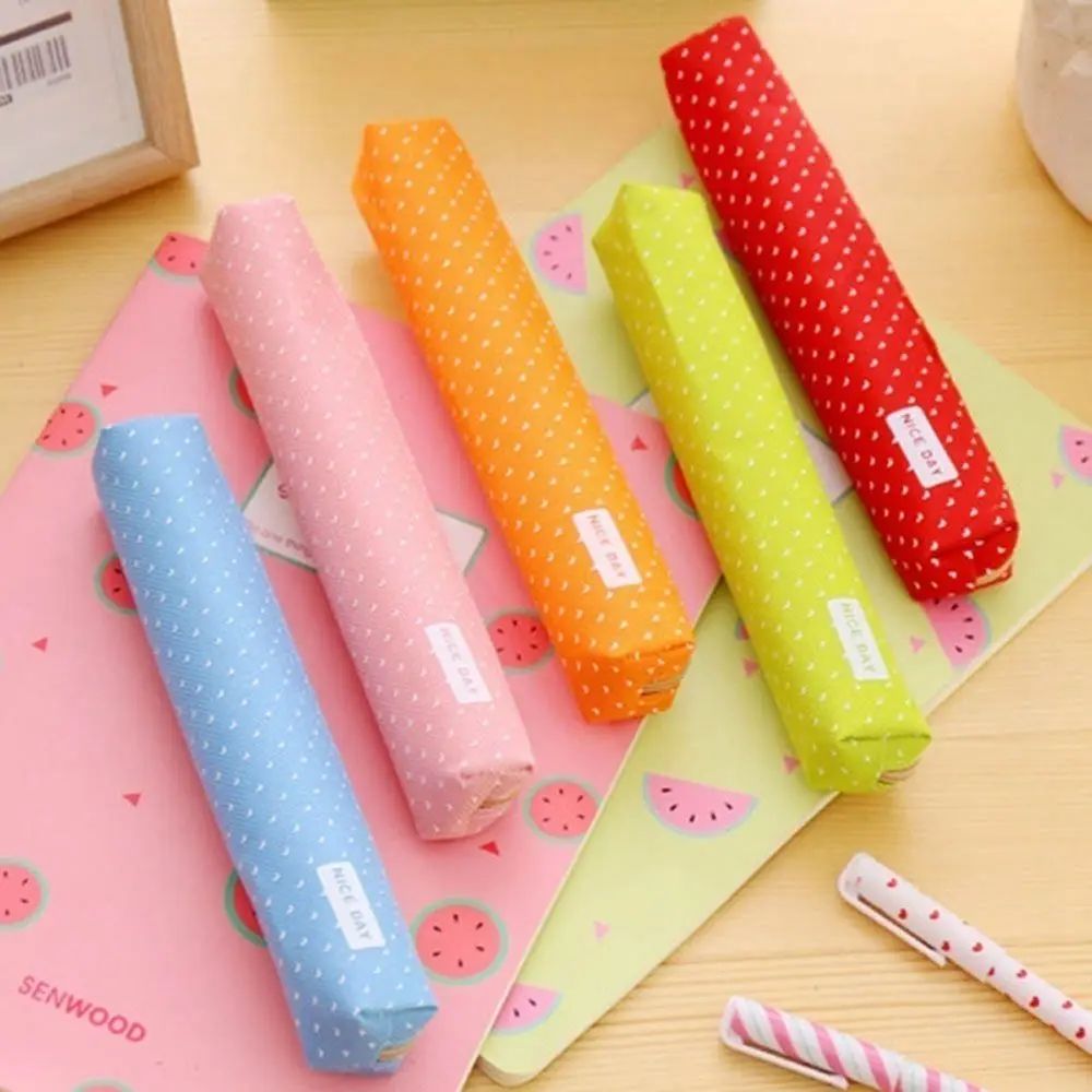 Zipper Gift Stationeries Pouch Student Supplies Super Slim Candy Color Stationery Pencil Pouch Pen Bag Pencil Case Pencil Box