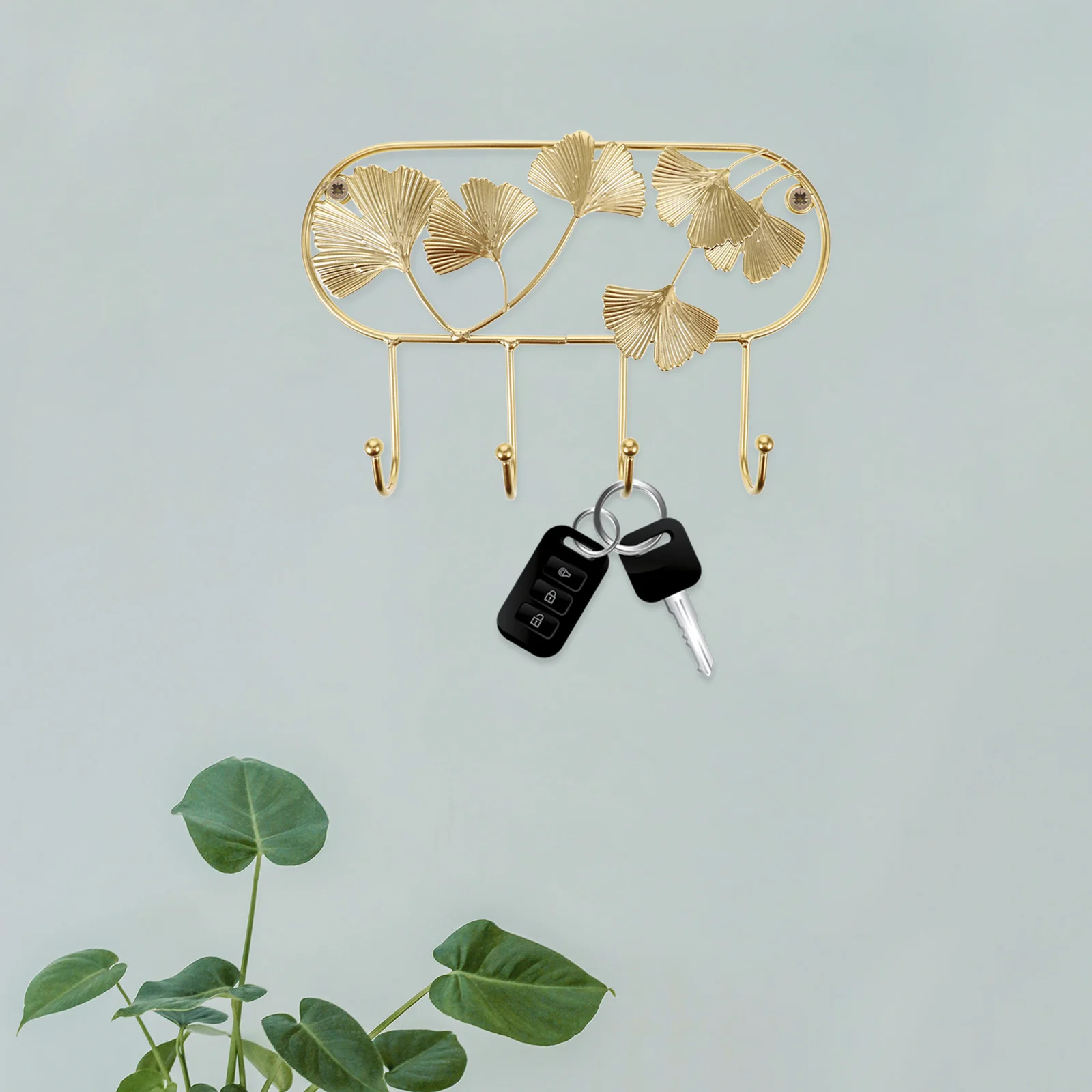 

Heavy Duty Iron Wall Hook Multifunctional Coat Hat Hanger Key Holder For Home Bathroom Bedroom Living Room Decorative Storage