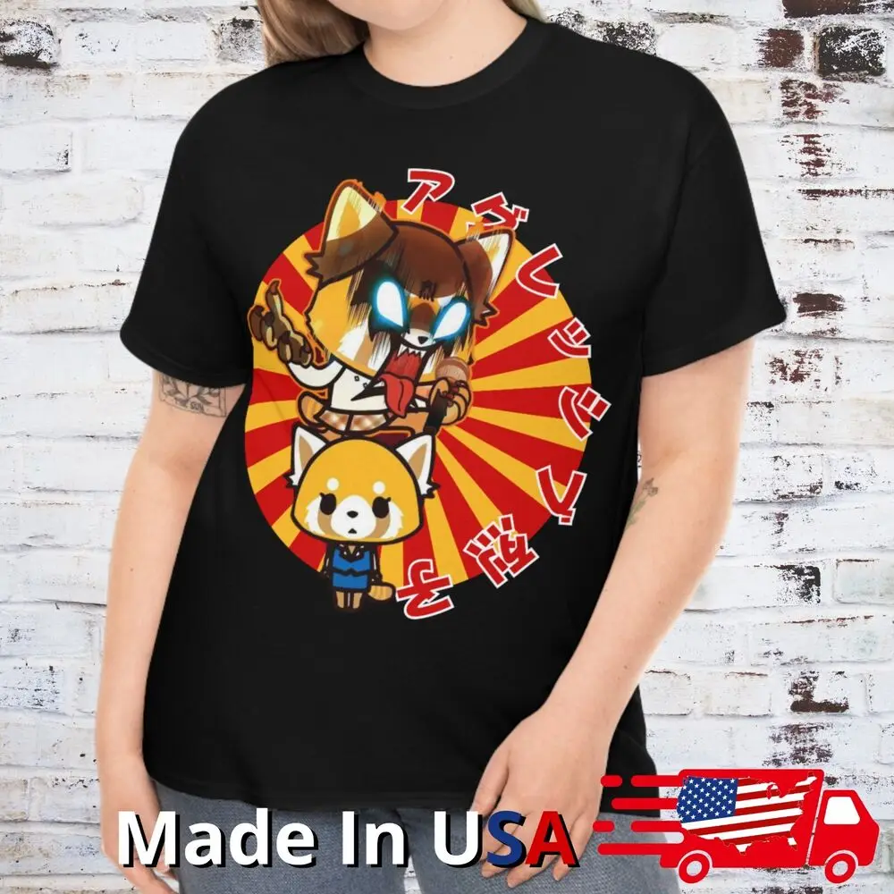 Kawaii Aggretsuko Aggressive Retsuko Anime Clothing Manga Shirt Japanese Tee