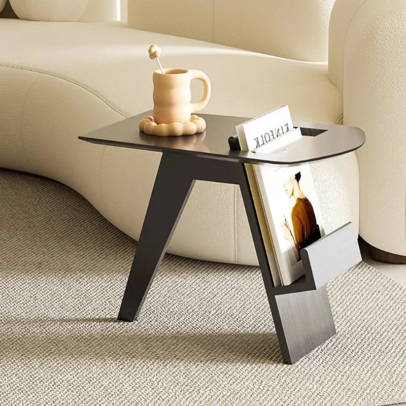 Mesa lateral móvel quadrada exclusiva, minimalista, pequena, móvel, estilo nórdico, sofá, entrada, corredor, móveis