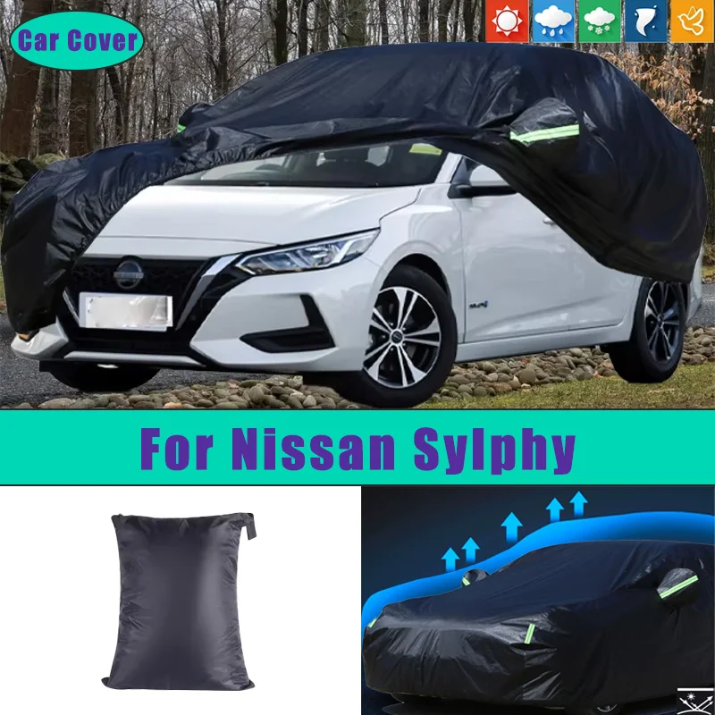 أغطية خارجية كاملة للسيارة في الهواء الطلق مقاومة للماء والغبار والشمس والمطر والثلج وحماية ملحقات السيارة الخارجية لنيسان سيلفي #1