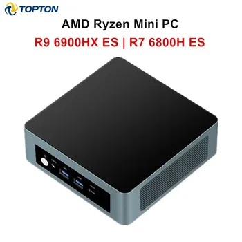 Topton AMD Mini PC para juegos Gamer Ryzen 9 6900HX ES 8 Core 2xDDR5 2xLAN 2,5G NVMe USB4 Windows 11 Pro Mini ordenador de escritorio WiFi6E