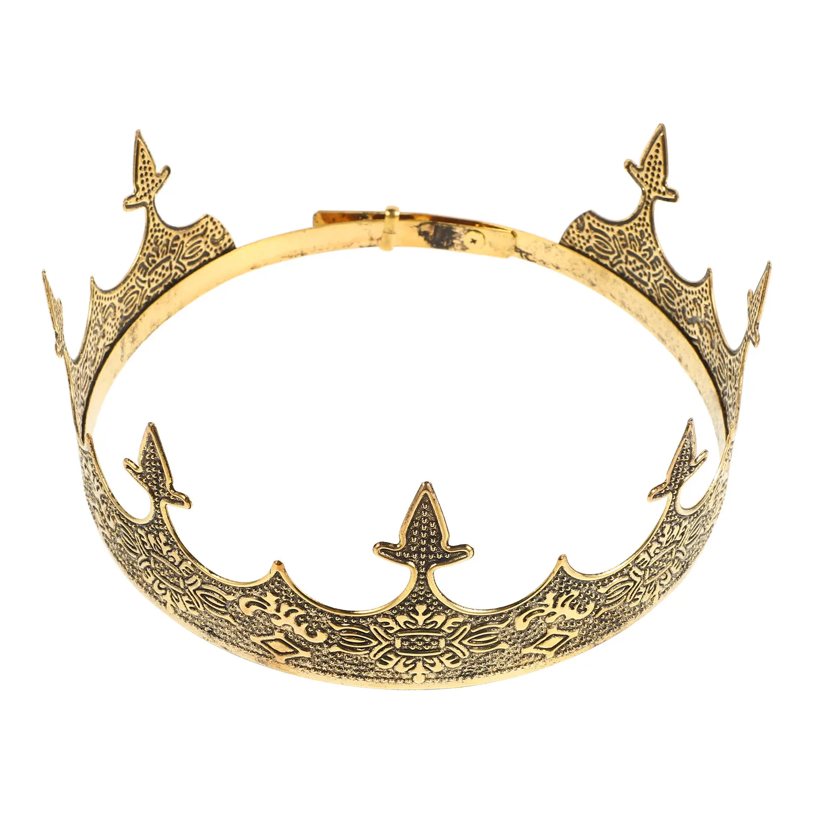 Exquisite Prince Crown for Men Birthday Wedding Party Medieval King Costume Accessory Alloy Royal Headpiece Cosplay Prop