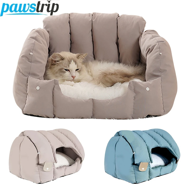 Arched Cat Bed Warm Cave Cat House Comfortable Sleep Bag for Cats Soft Kitten Puppy Sofa Cat Sleeping Bed Pet Supplies