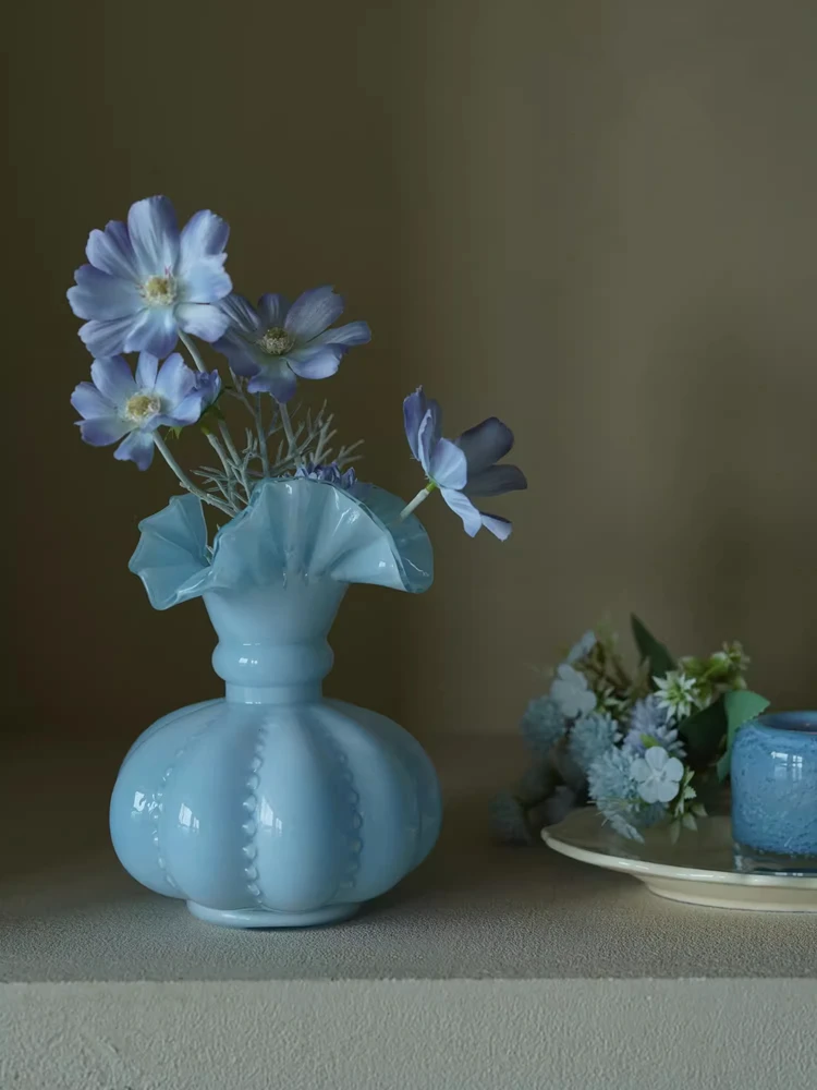 

Vintage Romantic Household Glass Vase Room Decoration Accessories Desk Decoration Vase Decoration Home Art Object