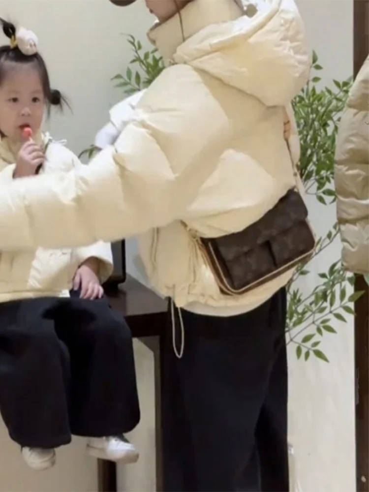 

Faionable Hooded ort Cotton Jaet Women's Winter New Arrival Bread Sle Coat Korean Version Loose Fit Zipper Closure