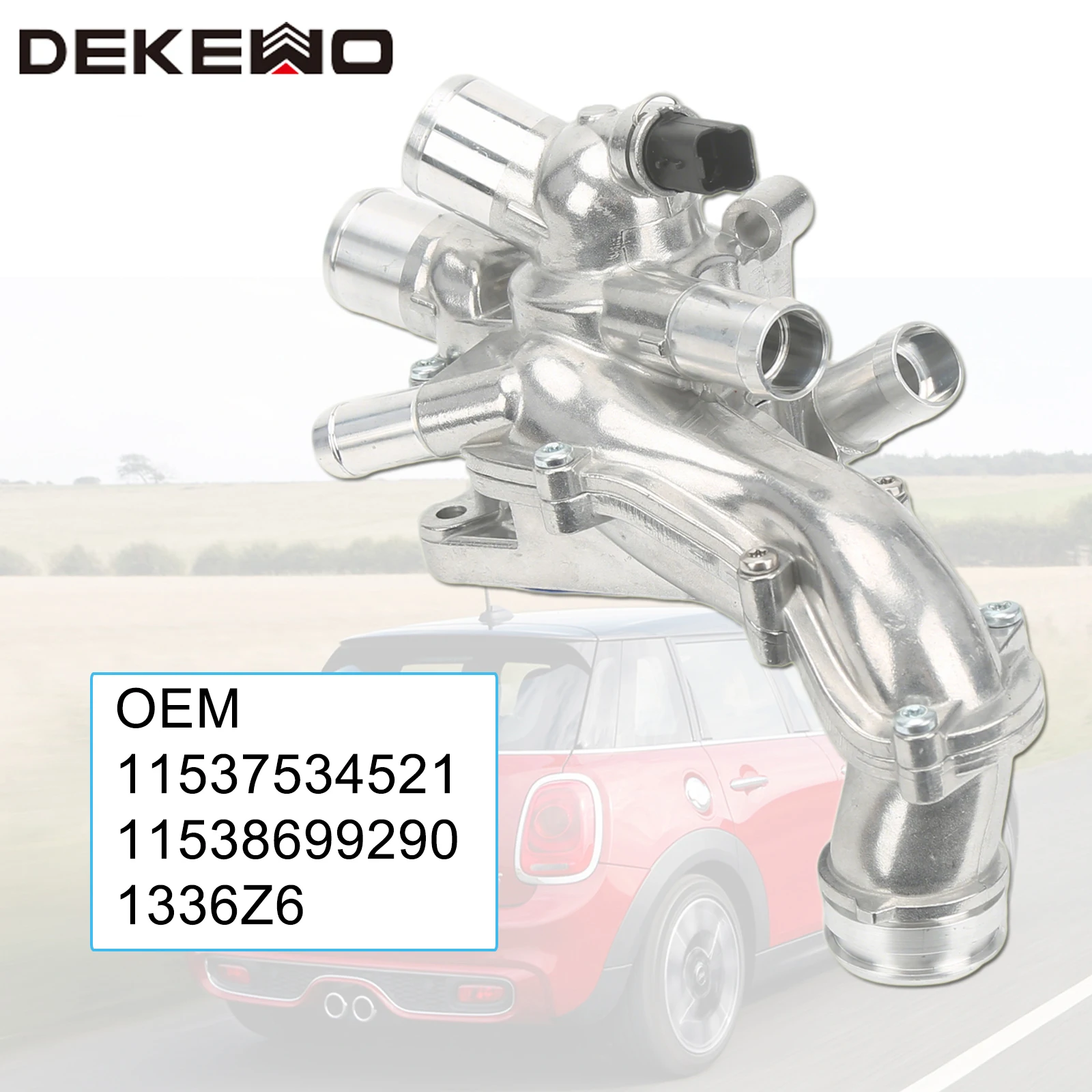 11537534521 Aluminium Engine Coolant Thermostat Housing Assembly for 2007-2013 Mini Peugeot 207 308 3008 5008 Citroen DS3 C4