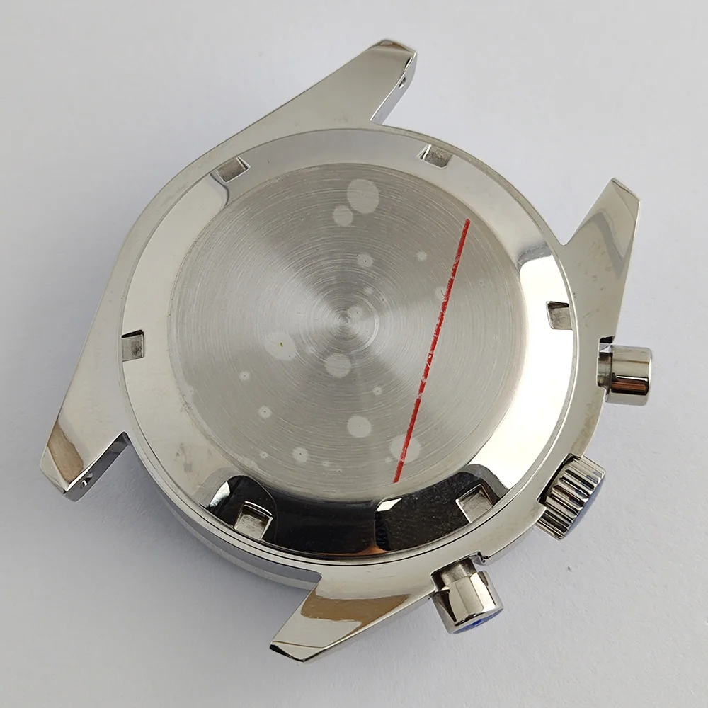 Vk63 Case Rvs 40Mm Case Japanse Quartz Chronograaf Case Geschikt Voor Het Vervangen Van Accessoires Van Vk63 Uurwerkhorloges