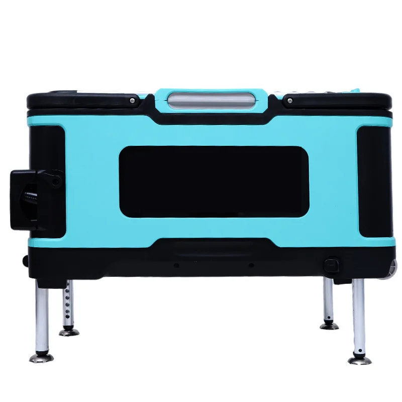 

35L installation-free thickened fishing box competitive wild fishing portable fishing box movable integrated molding