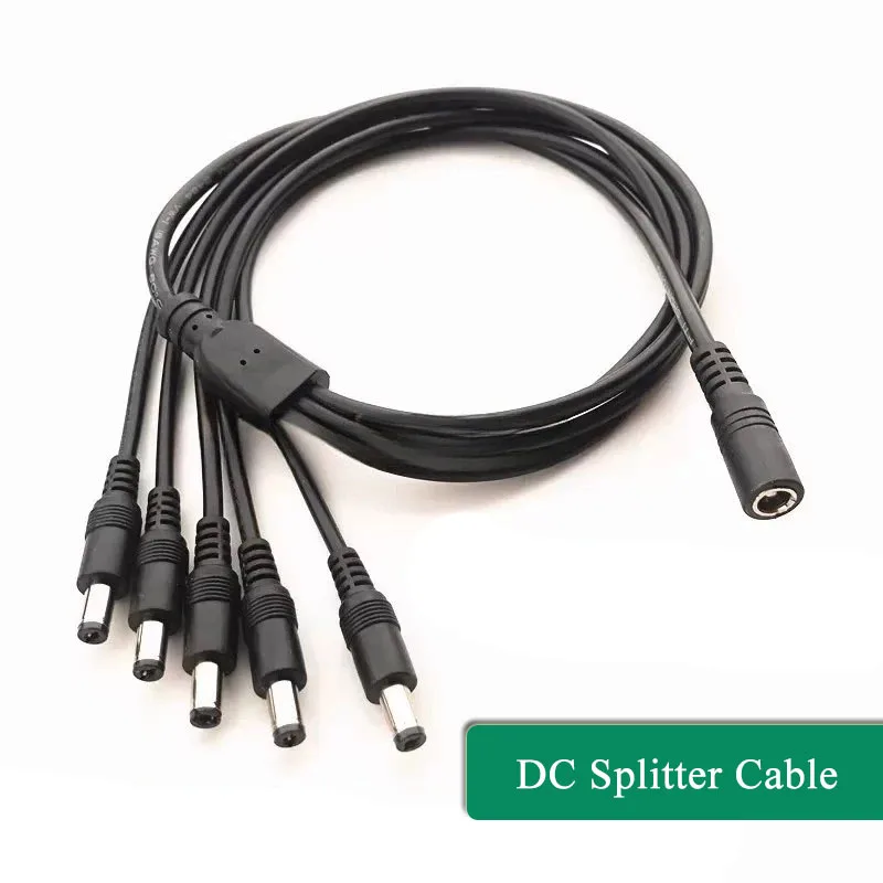 DC5.5x2.5 1 to 2/3/4/5 Power Line DC5521 DC5525 Wire Splitter All copper 0.75 square DC Centralized Power Adapter Cable 19V 24V