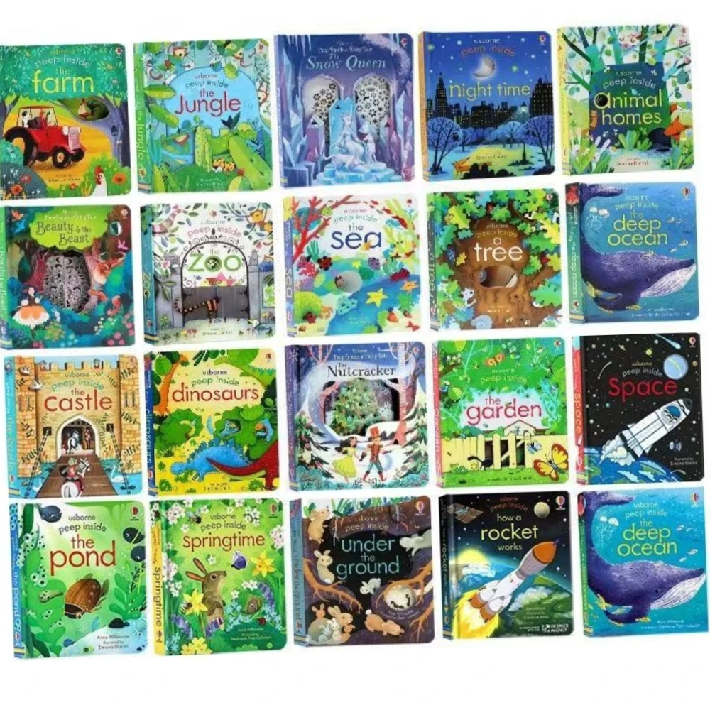 

Оригинальная английская версия серии «Peep Inside» дырчатых книг и раскладных книг, английская книга