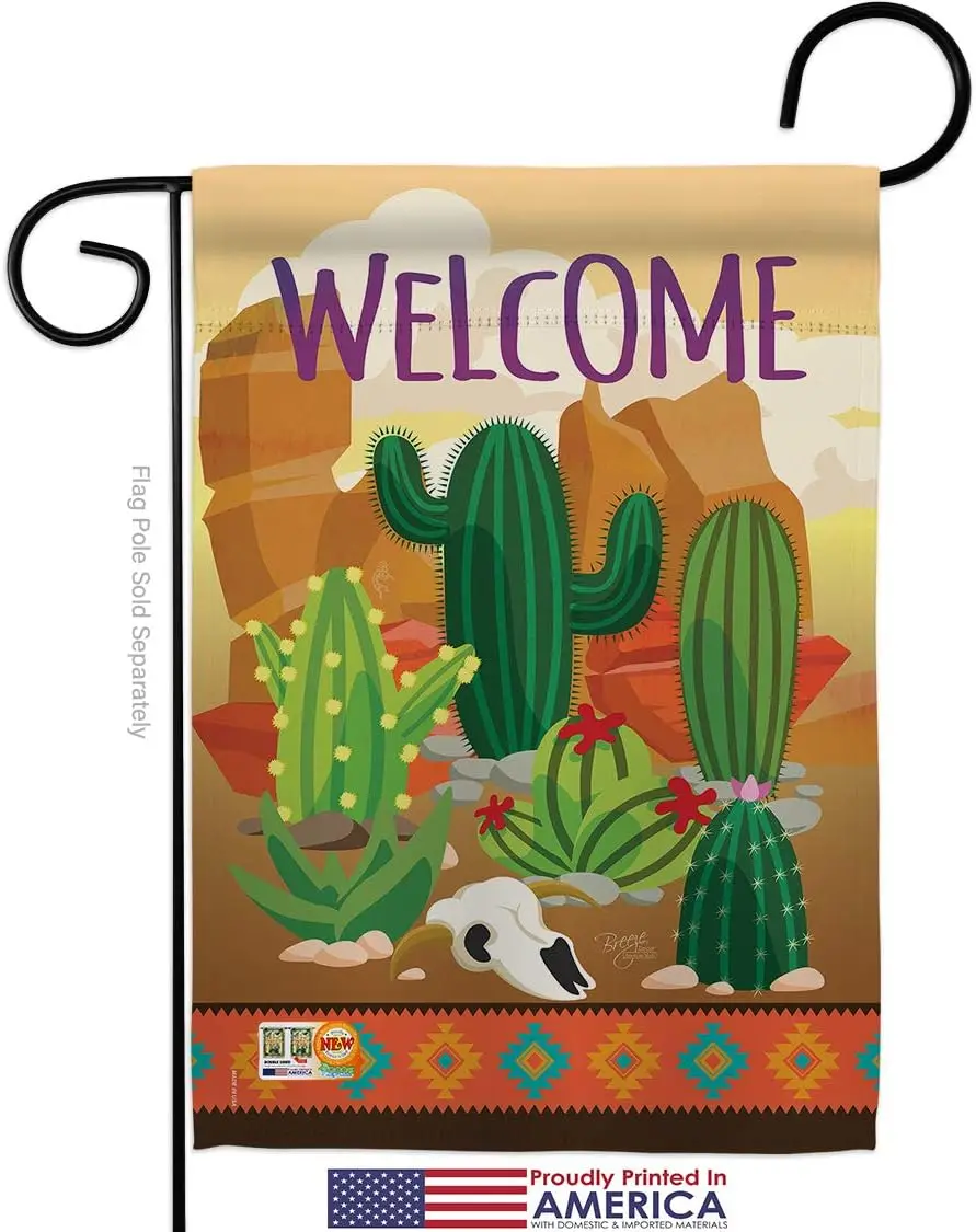 Southwest Cactus Garden Flag Regional Desert Country Succulent Particular Area Small Decorative Gift Yard House Made in U