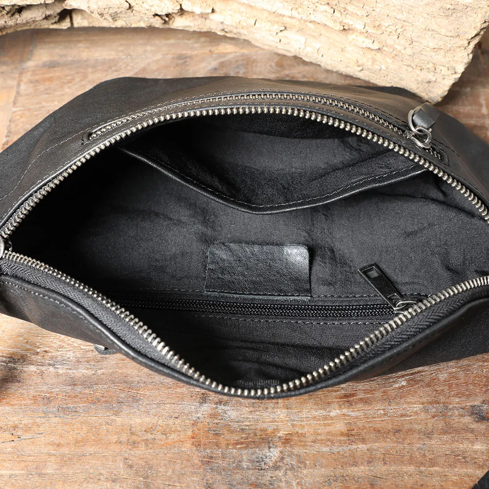 S.WORKER Lässige Herren-Brusttasche aus hochwertigem Leder | Modische Umhängetasche für Herren aus echtem Leder – Detail 18