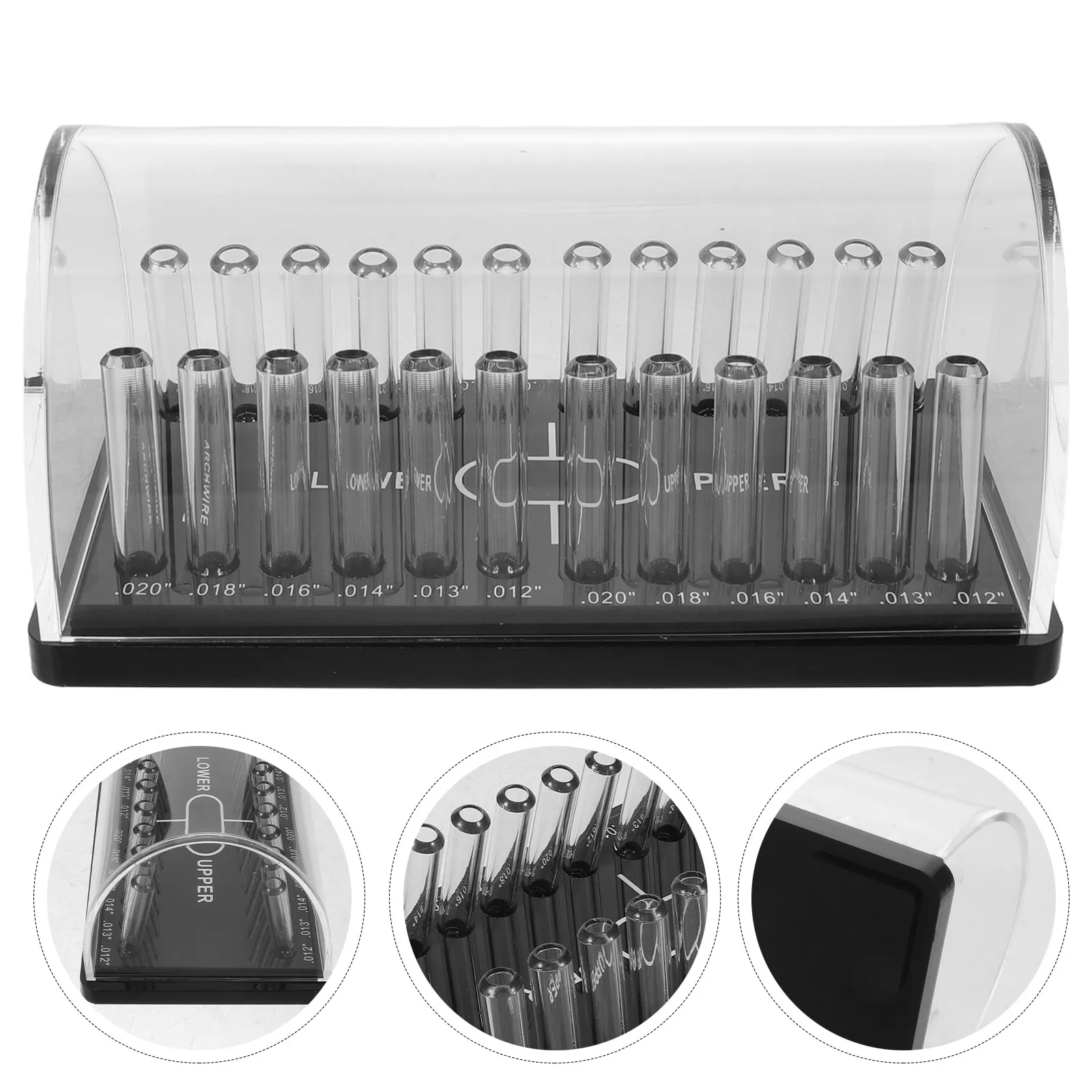 Orthodontic Archwire Organizer Acrylic Wire Box Clear Lid Dividers Dental Clinic Storage Box Dental Instrument Organizer