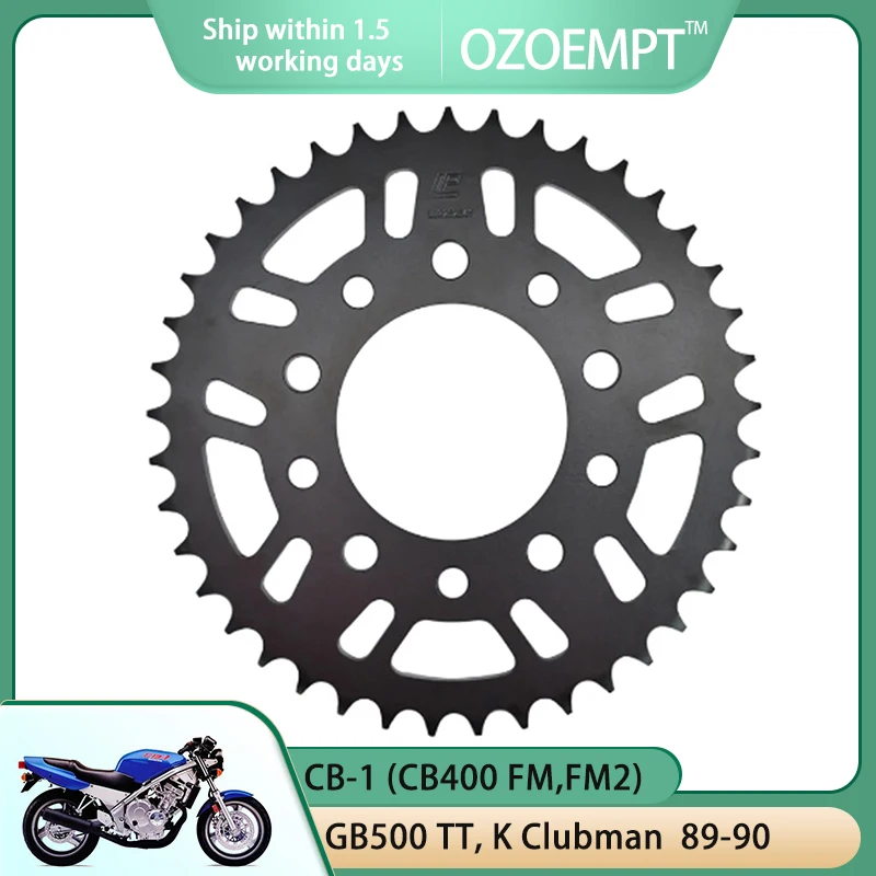 

OZOEMPT 525-37T Motorcycle Rear Sprocket Apply to CB-1 (CB400 FM,FM2) CMX450 C Rebel GB50 GB500 TT, K Clubman