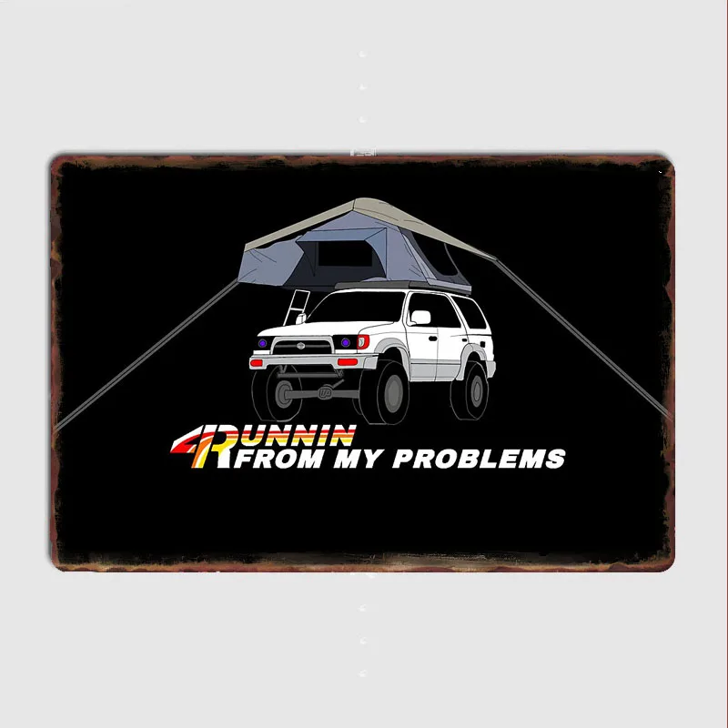 Overland 4Runner TRD Overlander Off-Road Car Sport Retro Metal Sign Poster Garage Indoor Room Decor Club Tin Home Wall Decor