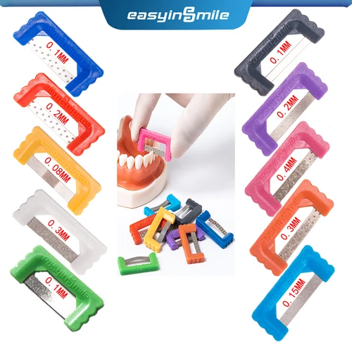 Imagen 1 del producto Easyinsmile-Kit Dental IPR de pelado de ortodoncia, tiras de reducción interproximal, esmalte de dientes, Reduce la sierra dentada