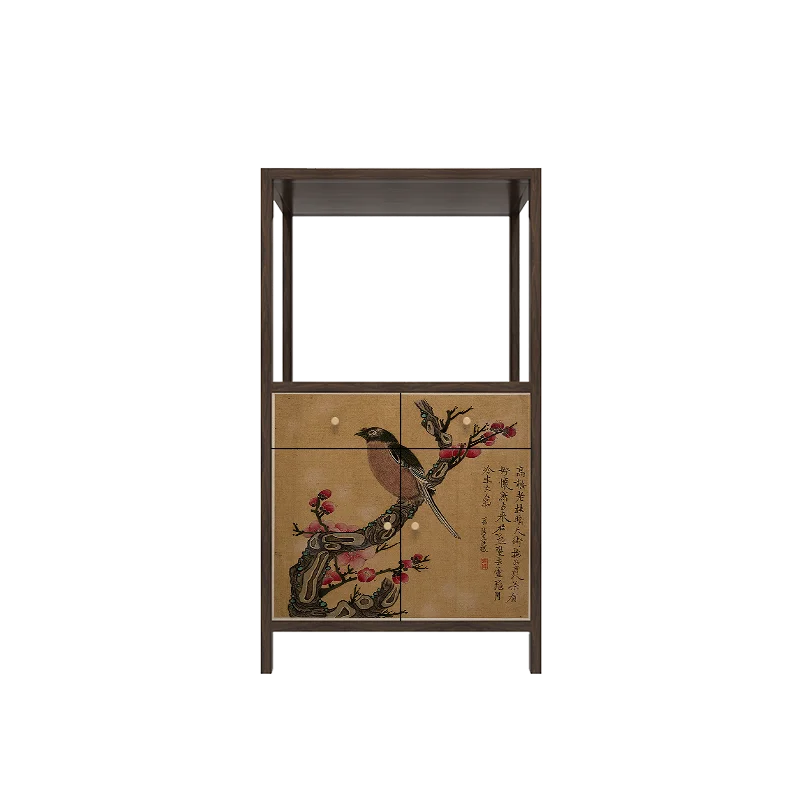 

Новая рама Богу из цельного дерева в китайском стиле от пола до потолка, высококачественная входная полка, многослойная витрина для гостиной