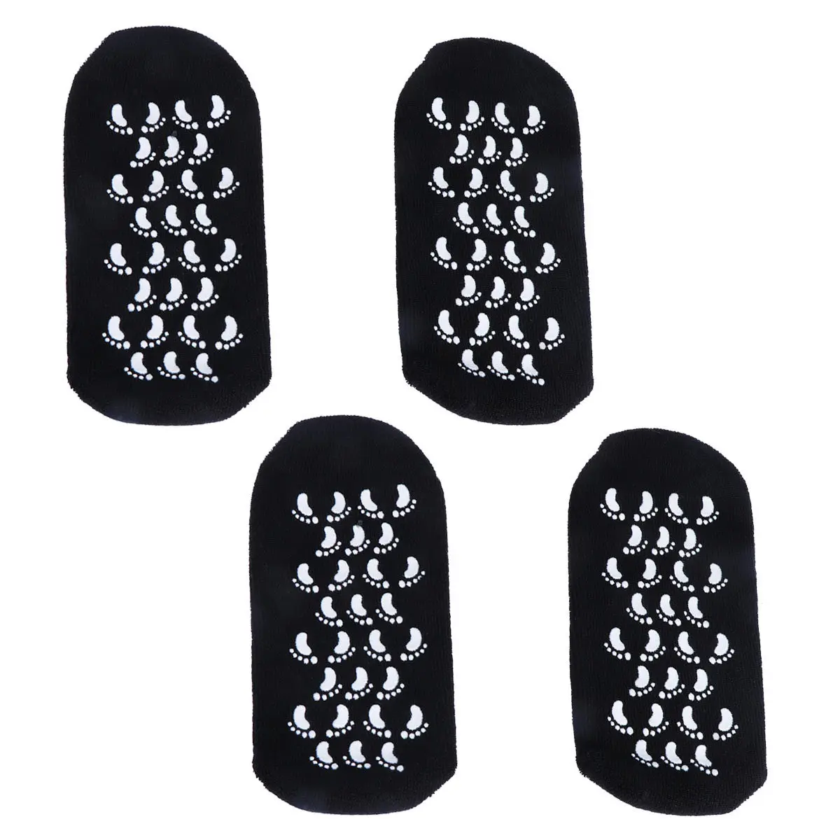 4Pcs Moisturizing Foot Whitening Gel Socks Softening Dry Rough Skin Cracked Heels Non Slip Grip Spa Socks