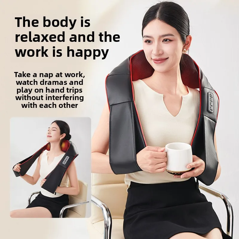 Hot compress massage shawl cervical massager shoulder multi part massage home massage
