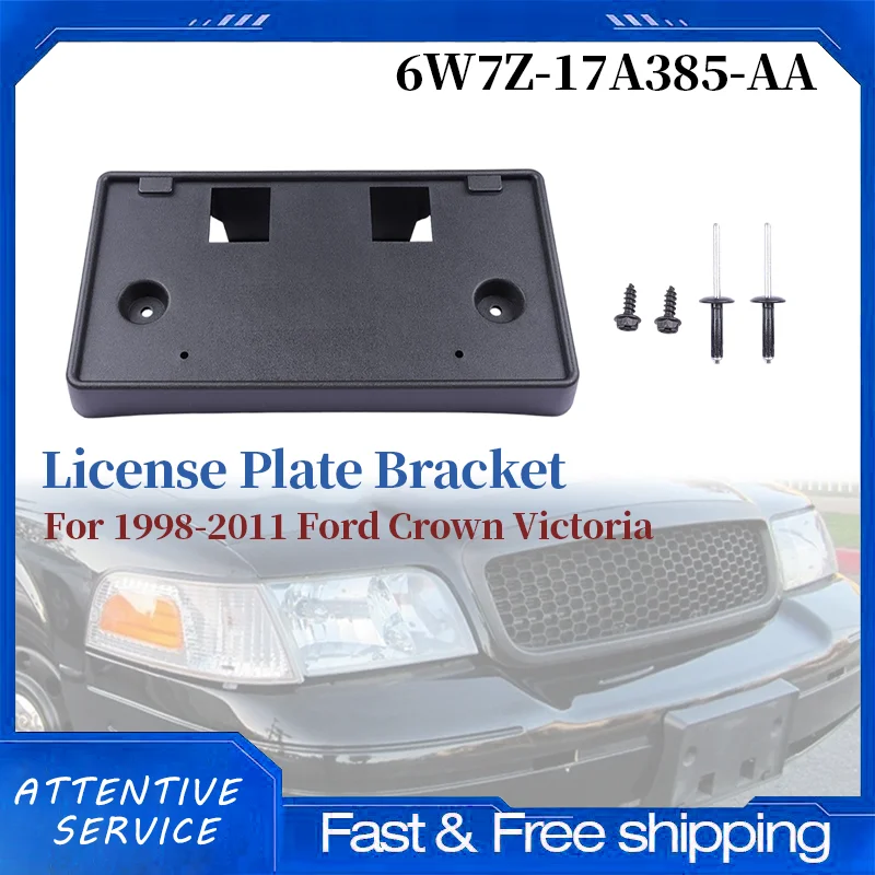 Soporte de Montaje para Placa de Matrícula Delantera 6W7Z-17A385-AA Compatible con Ford Crown Victoria 1998-2011