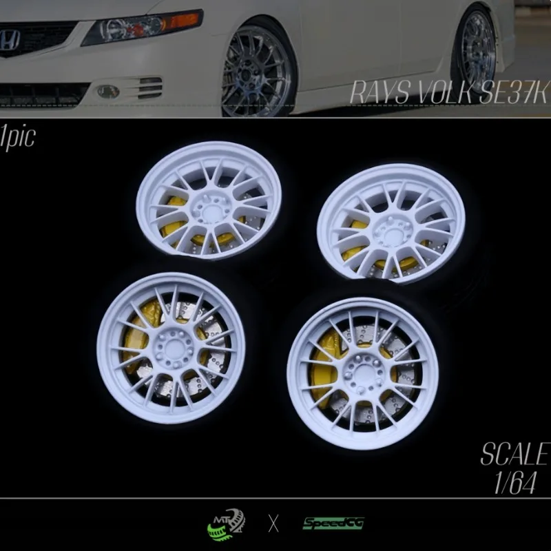 SpeedCG 1/64 Car Modified Wheel Hub SE092/27/96/90 8.4/9.4/10/11mm Rubber Tires Resin Wheels Suitable for 1:64 Static Model Cars - Image 5