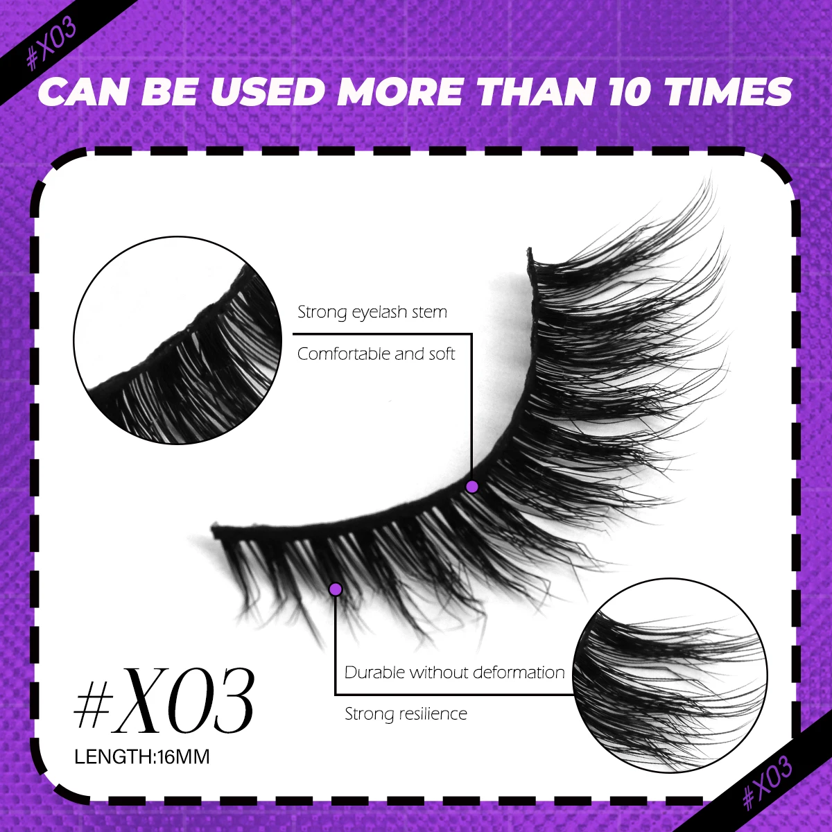 GROINNEYA Cat Eye Lashes Winged End Eye Elongated Eyelashes Natural Look Soft Cross Wispy Full Strip Lashes Eyelash Extension