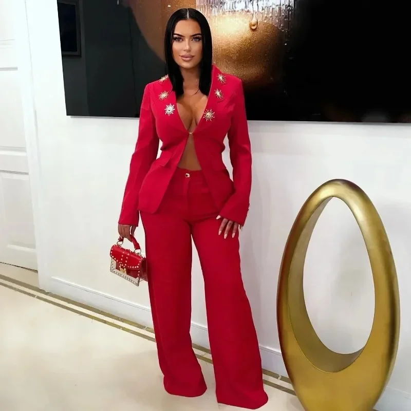 2 قطعة Dashiki الملابس الأفريقية للنساء الخريف أنيقة الأفريقية طويلة الأكمام الخامس الرقبة أعلى بانت طويل مطابقة مجموعات أفريقيا الملابس